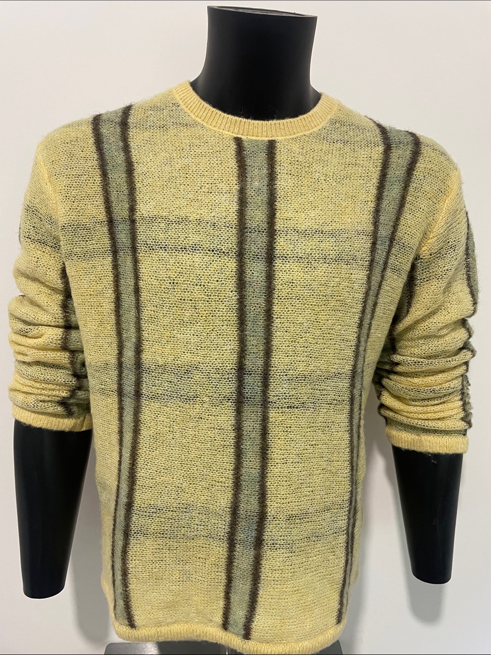 ZARA Yellow Plaid Crew & Scoop Neck Sweater